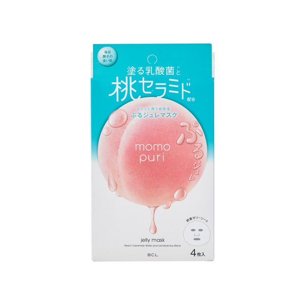 BCL MOMO PURI 水蜜桃乳酸菌果冻面膜4片入– RoundFaceCat