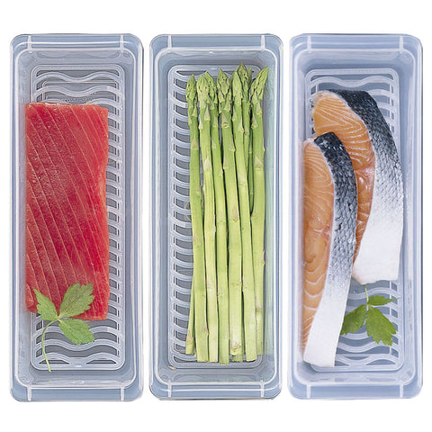 SP SAUCE 冰箱收纳盒 鱼类肉类保鲜盒 (含沥水隔层网) 1个
