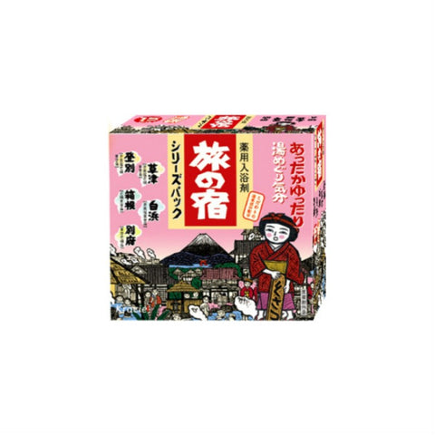 日本KRACIE嘉娜宝 旅之宿系列 药用入浴剂 温泉成分配合 5种类 15包入 375g